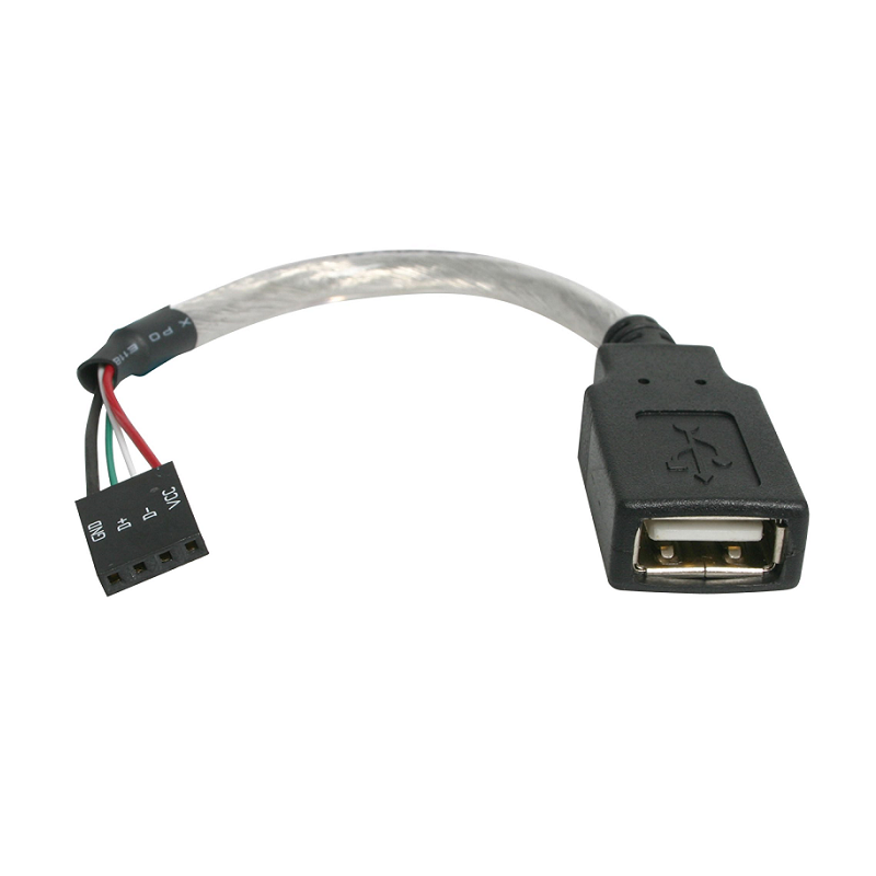 StarTech USBMBADAPT 6in USB 2.0 Cable - USB A Female to USB Motherboard 4 Pin Header F/F